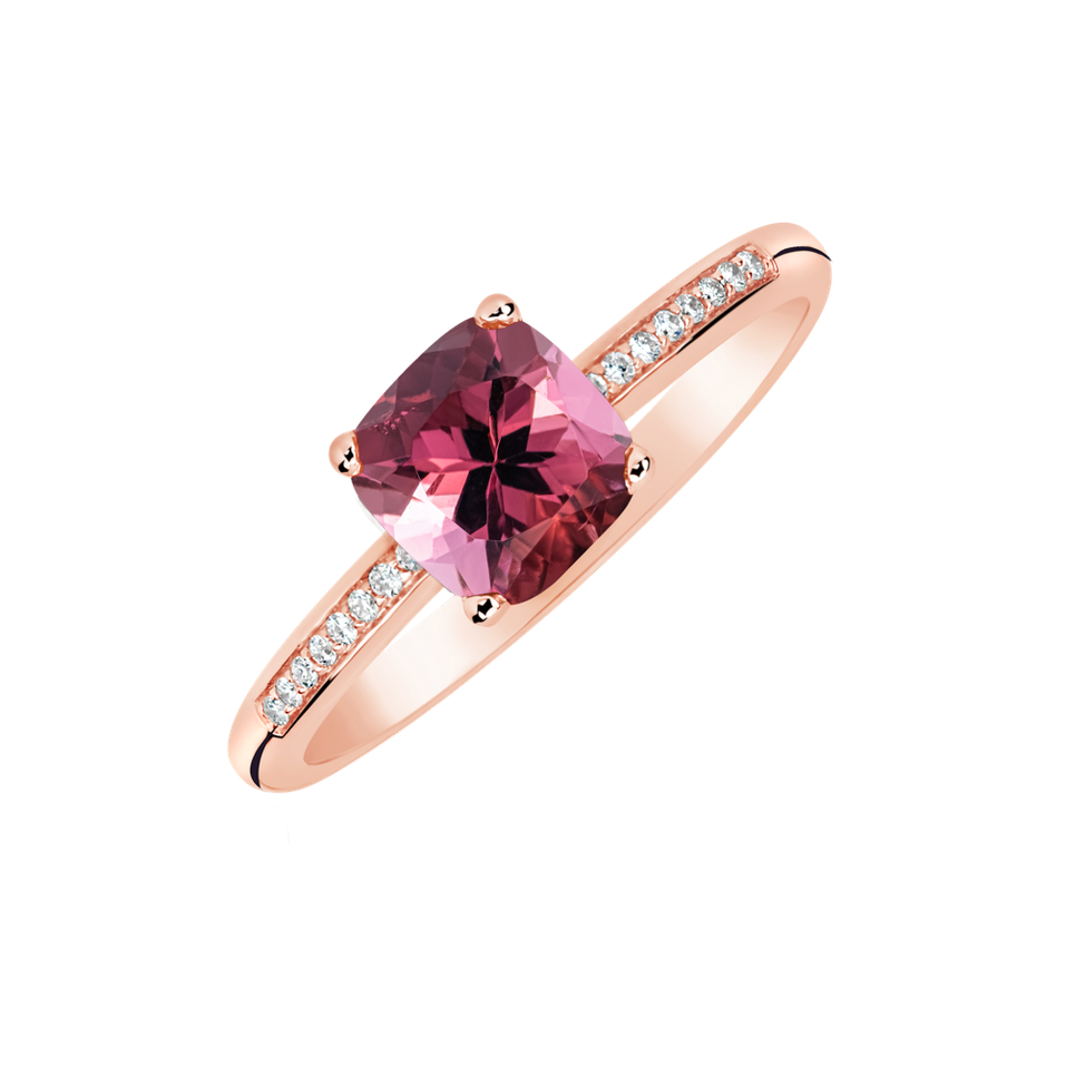 Diamond ring with Tourmaline Melody Harmony