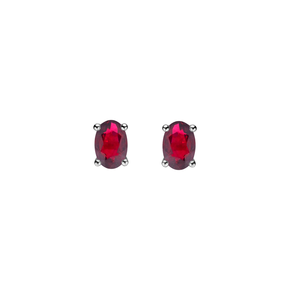 Earrings with Ruby Mystic Abyss