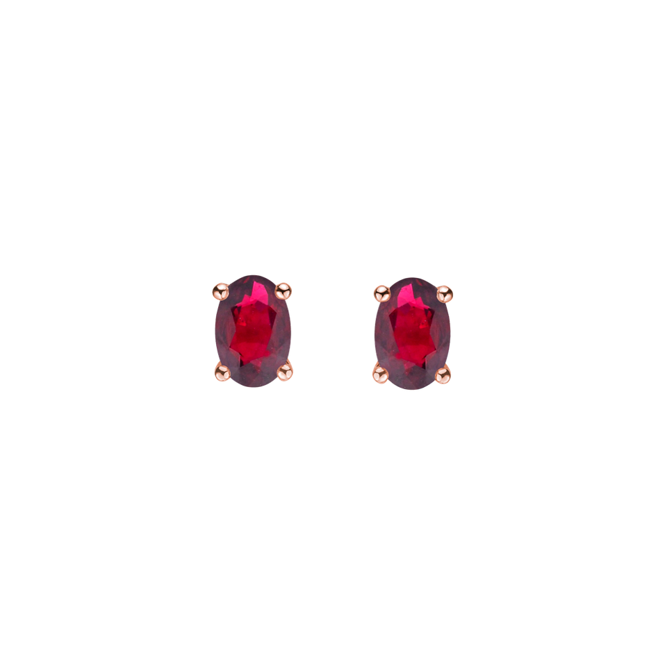 Earrings with Ruby Mystic Abyss