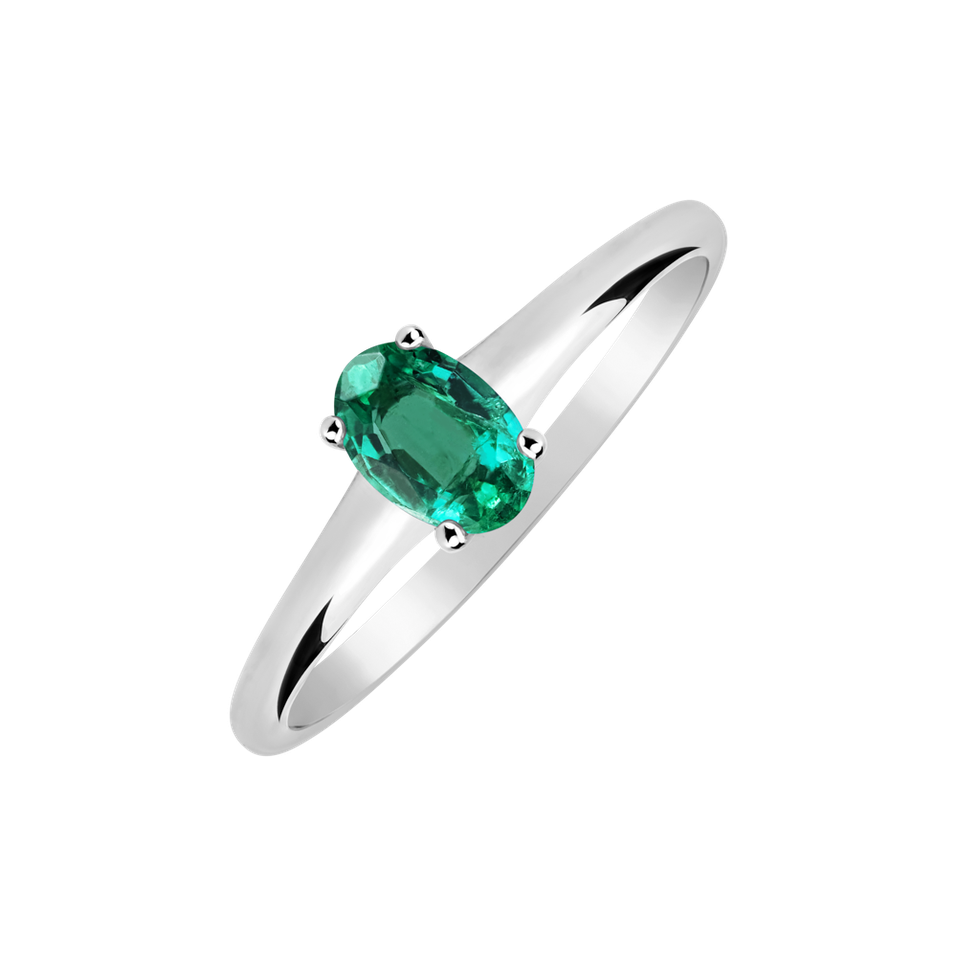 Ring with Emerald Mystic Abyss