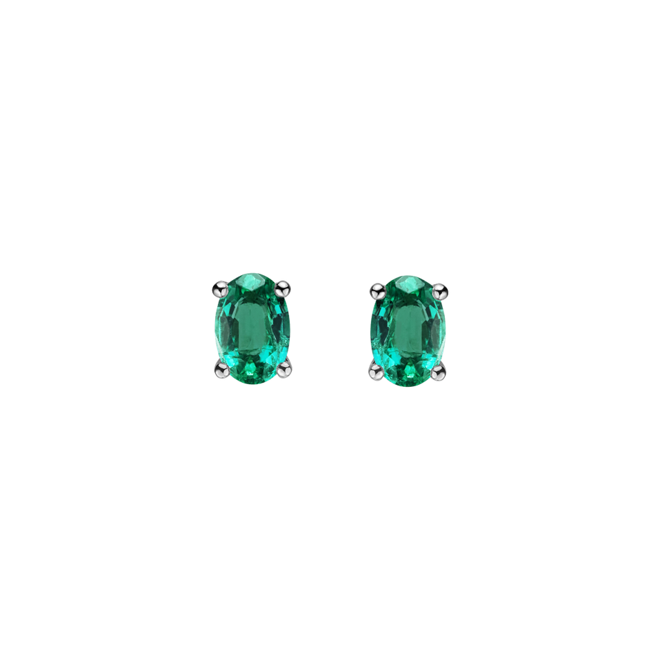 Earrings with Emerald Mystic Abyss