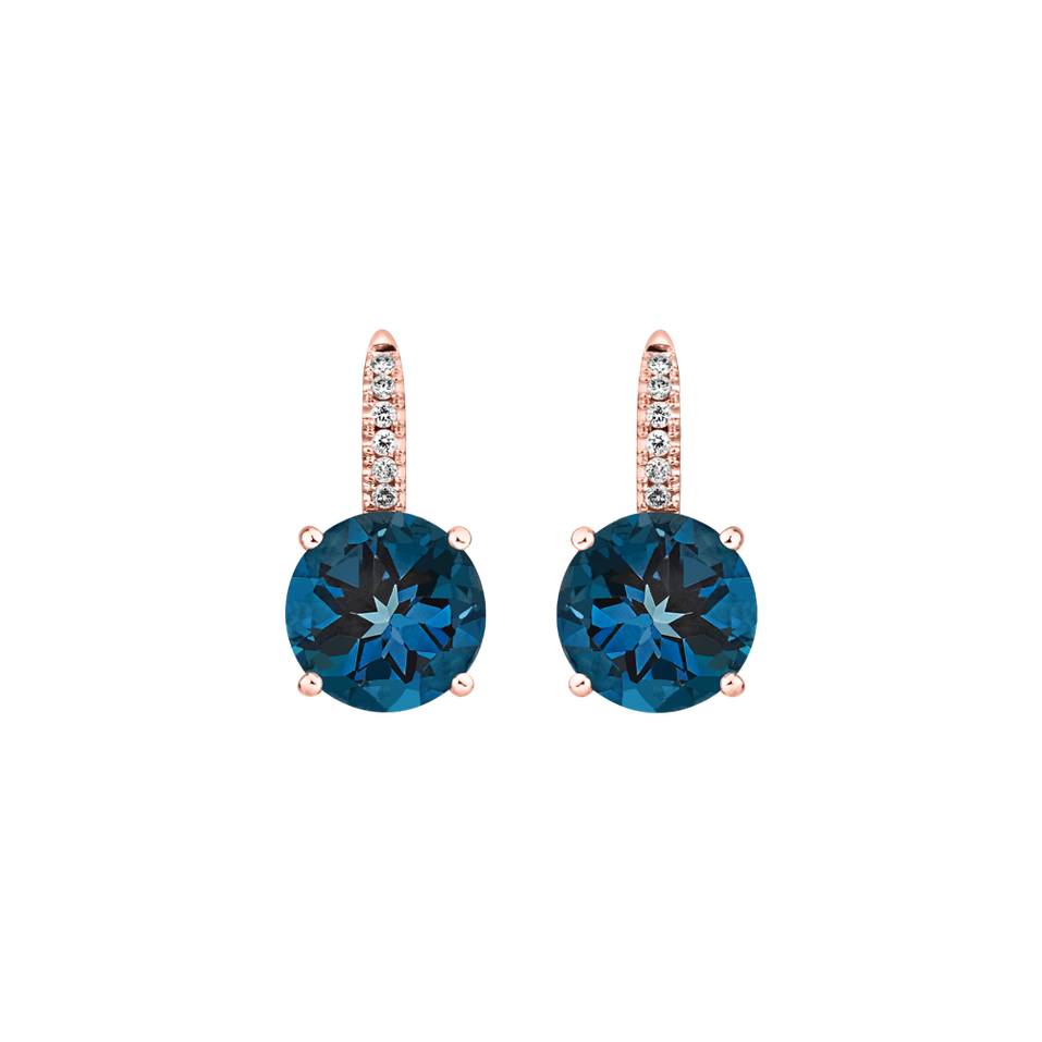 Diamond earrings with Topaz Bethy