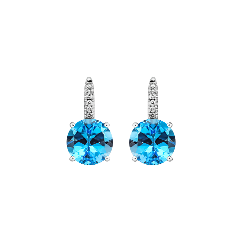 Diamond earrings with Topaz Bethy