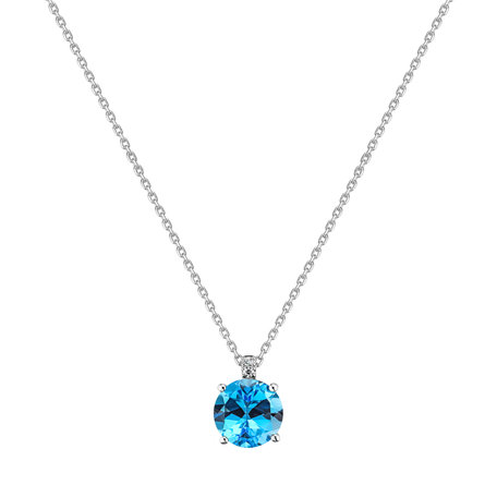 Diamond necklace with Topaz Bethy