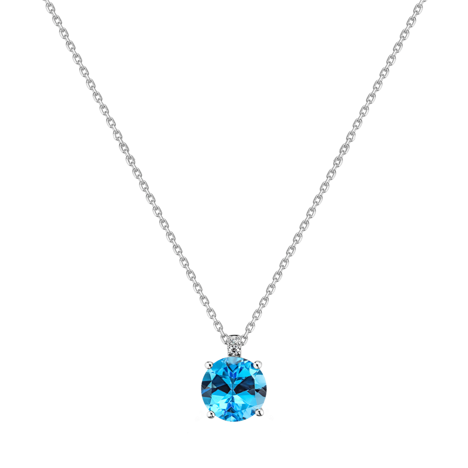 Diamond necklace with Topaz Bethy