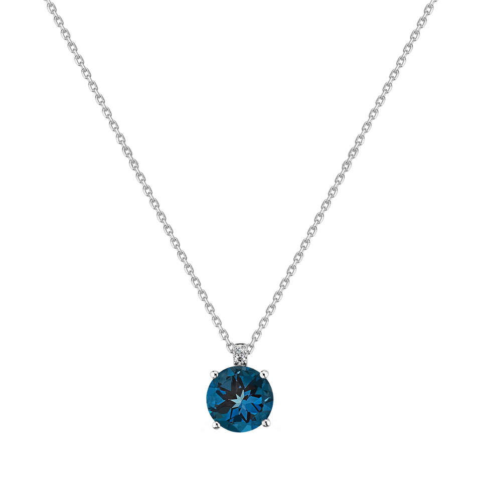 Diamond necklace with Topaz Bethy