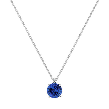 Diamond necklace with Tanzanite Bethy