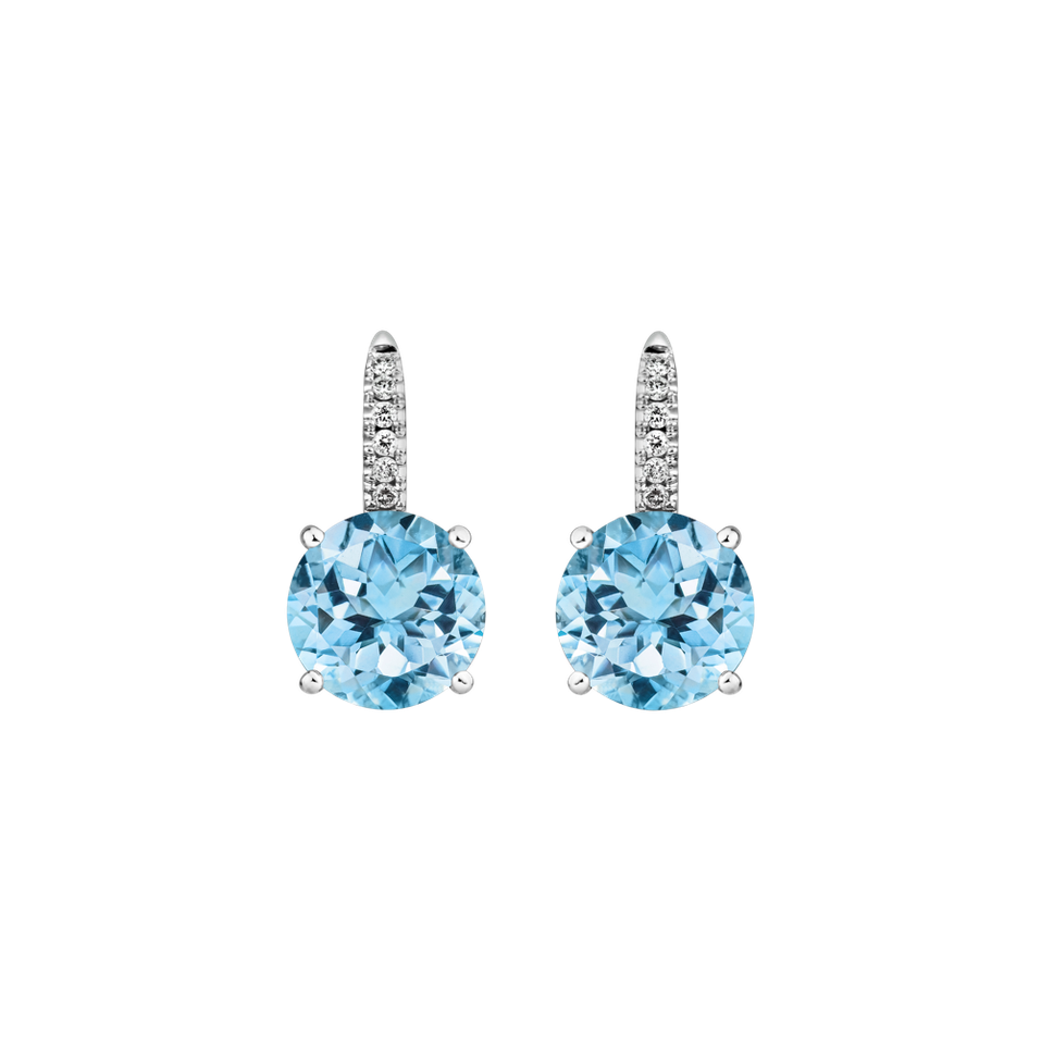 Diamond earrings with Topaz Bethy