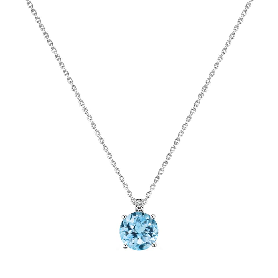 Diamond necklace with Topaz Bethy