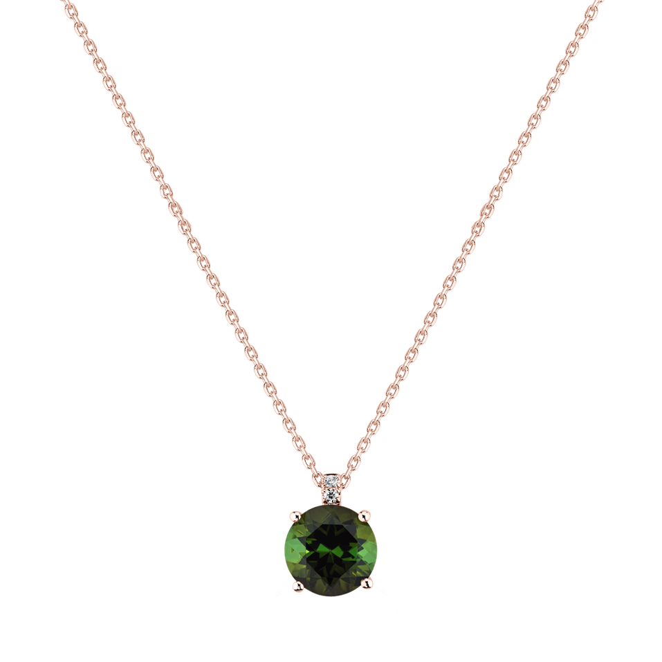 Diamond necklace with Tourmaline Bethy