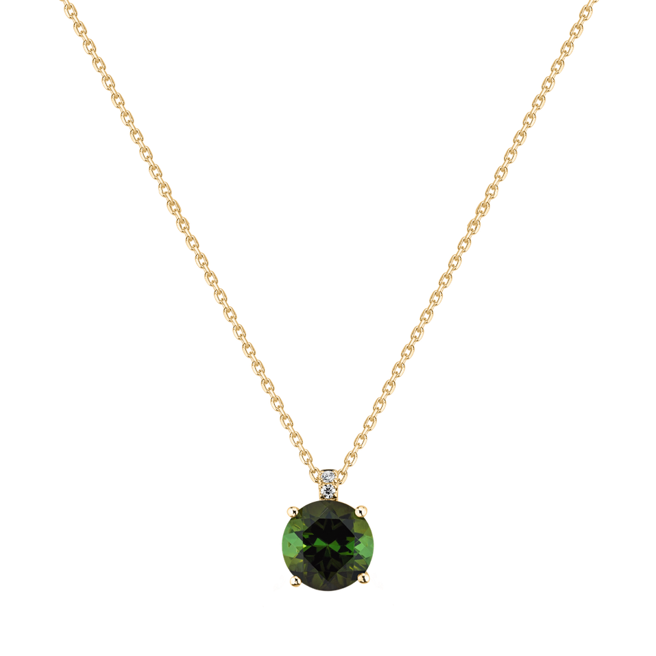 Diamond necklace with Tourmaline Bethy