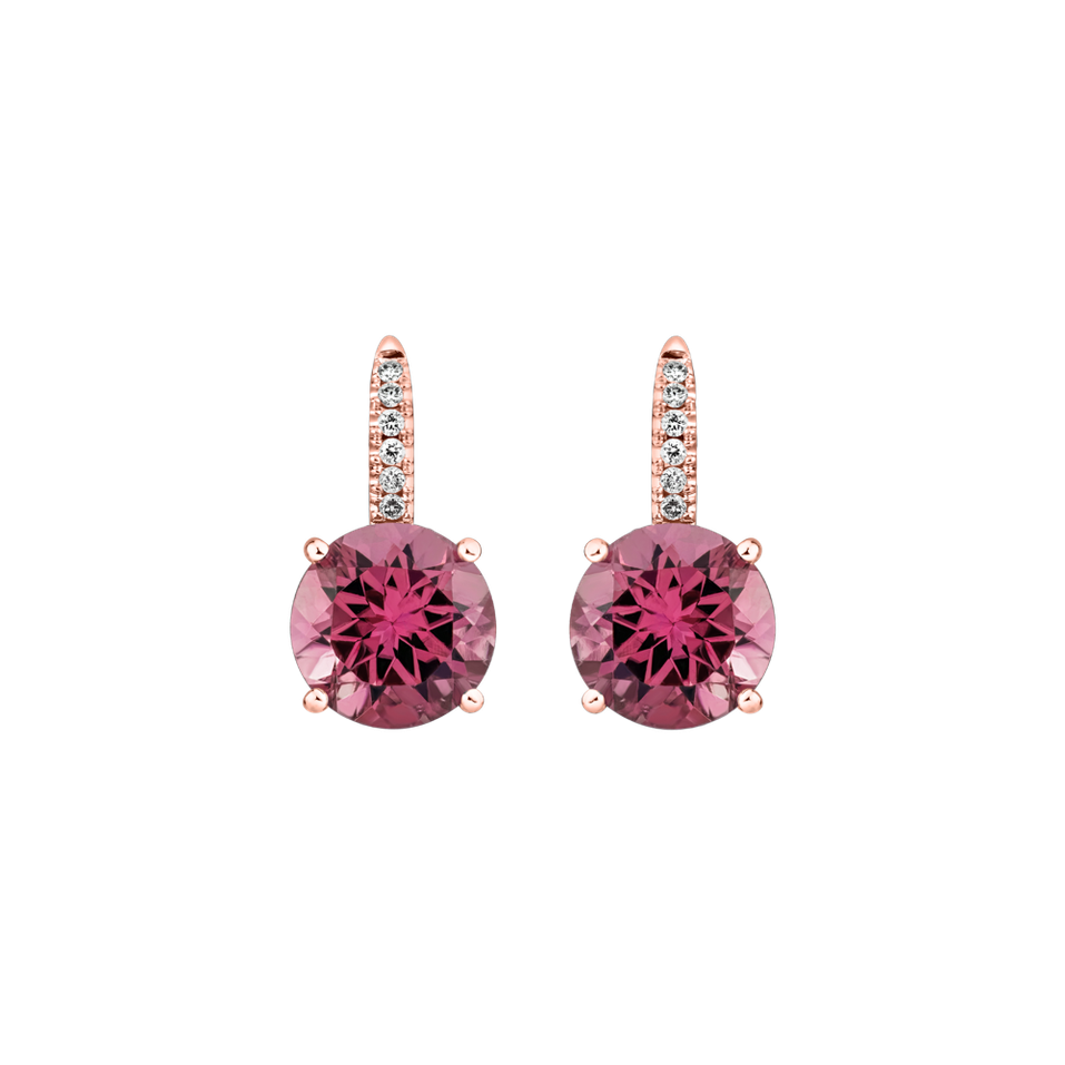 Diamond earrings with Tourmaline Bethy