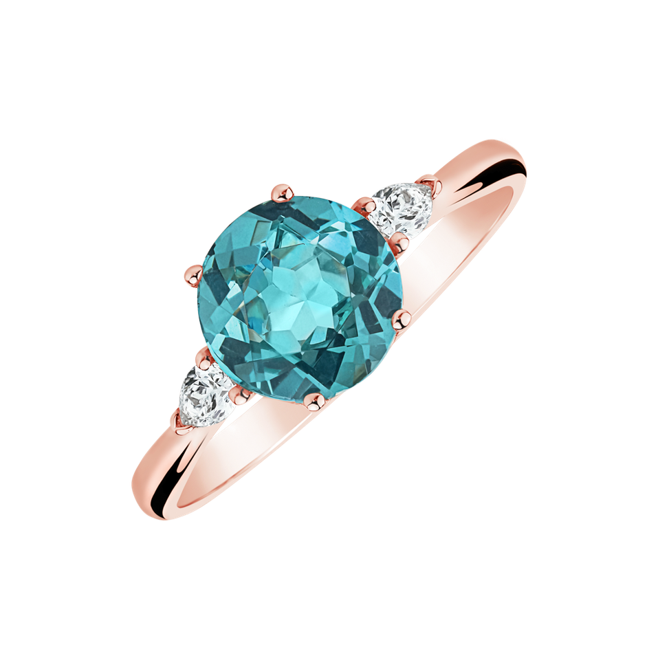 Diamond ring with Apatite Royal Oasis