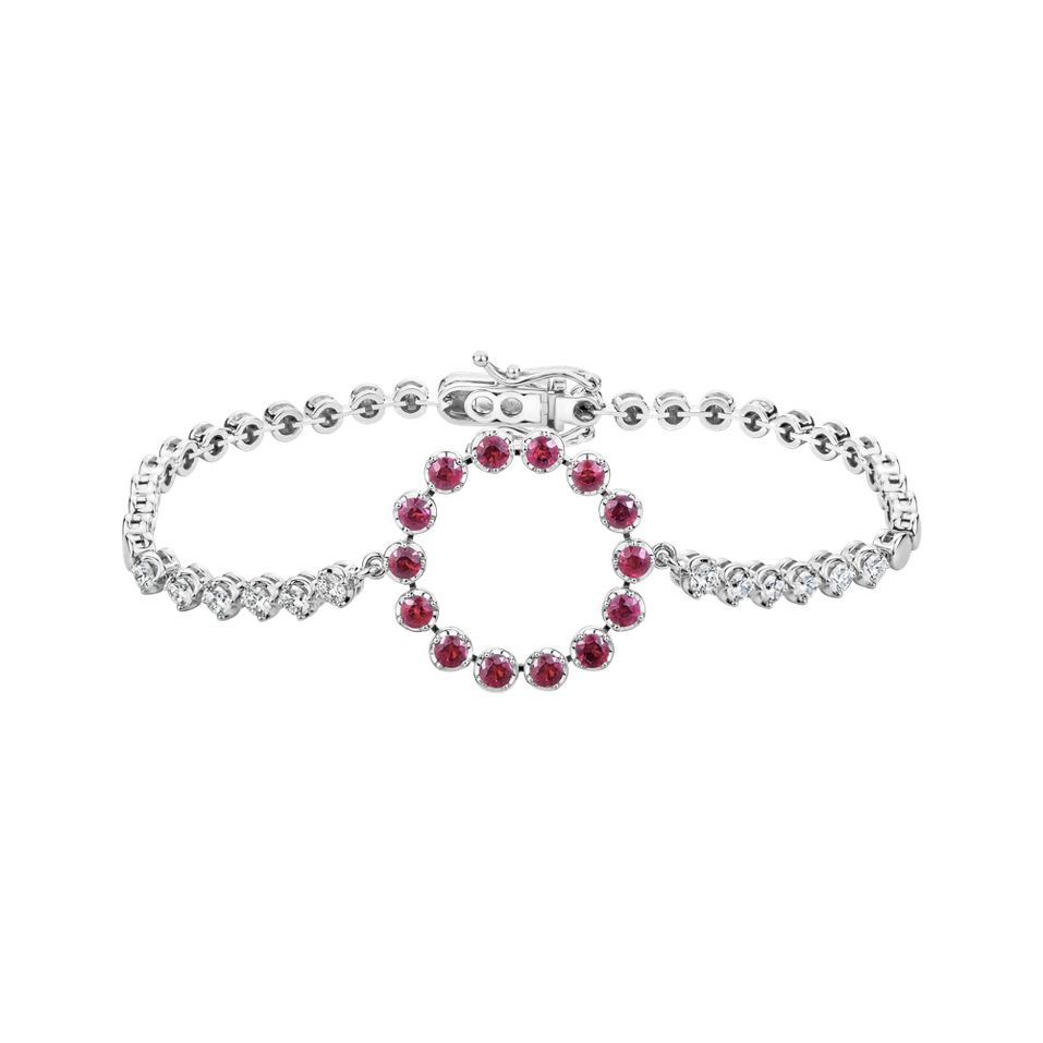 Diamond bracelet with Rubies Lourdes