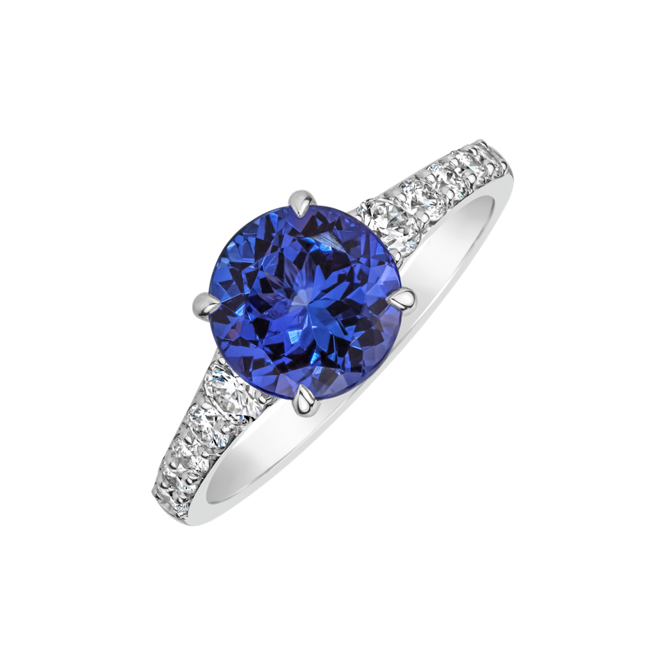 Diamond ring with Tanzanite Alaric