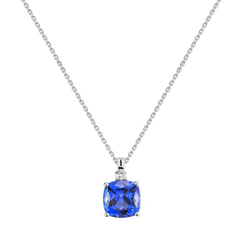 Diamond necklace with Tanzanite The Duchess