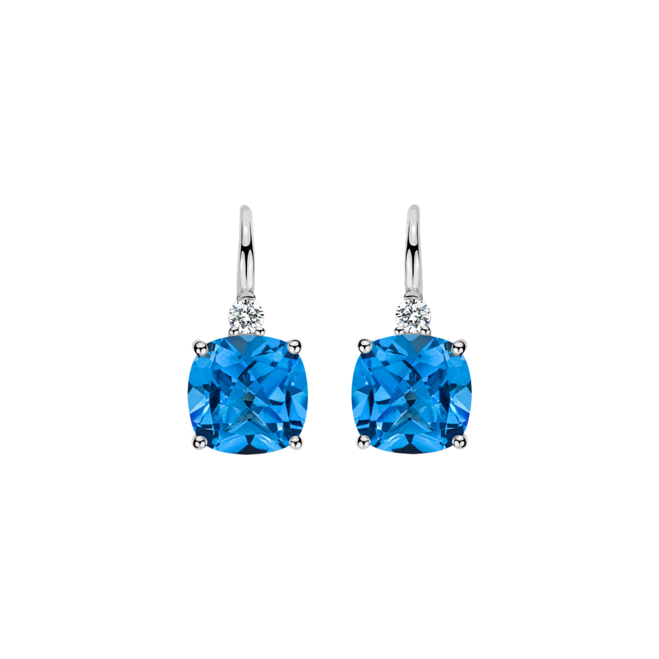 Diamond earrings with Topaz The Duchess