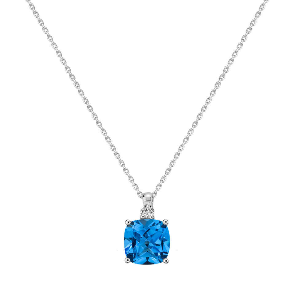 Diamond necklace with Topaz The Duchess