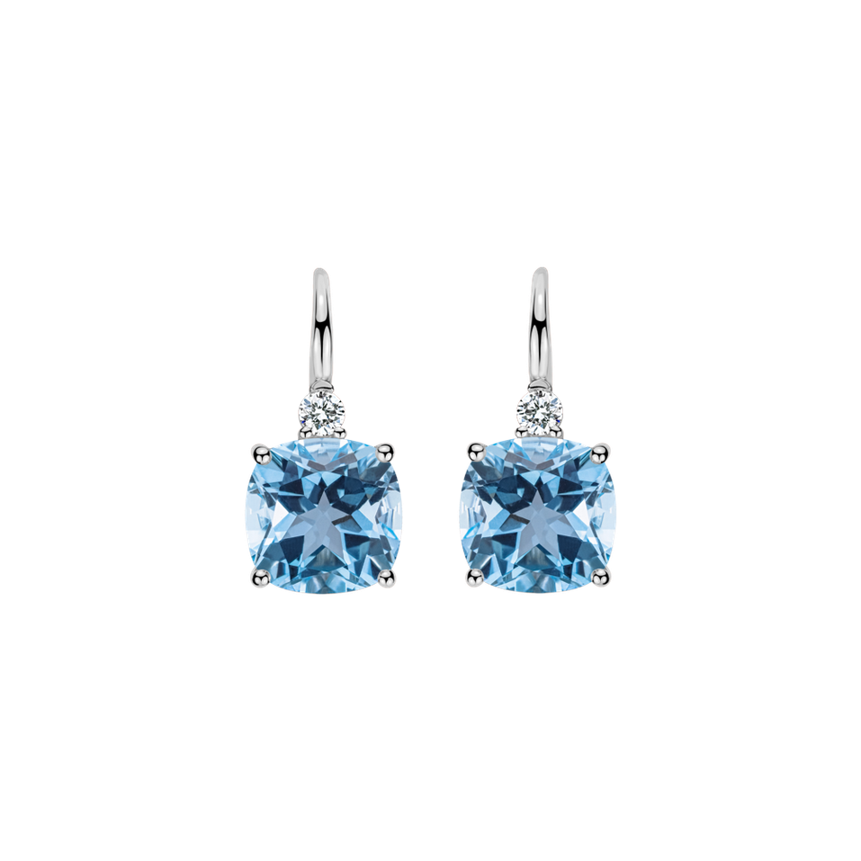 Diamond earrings with Topaz The Duchess