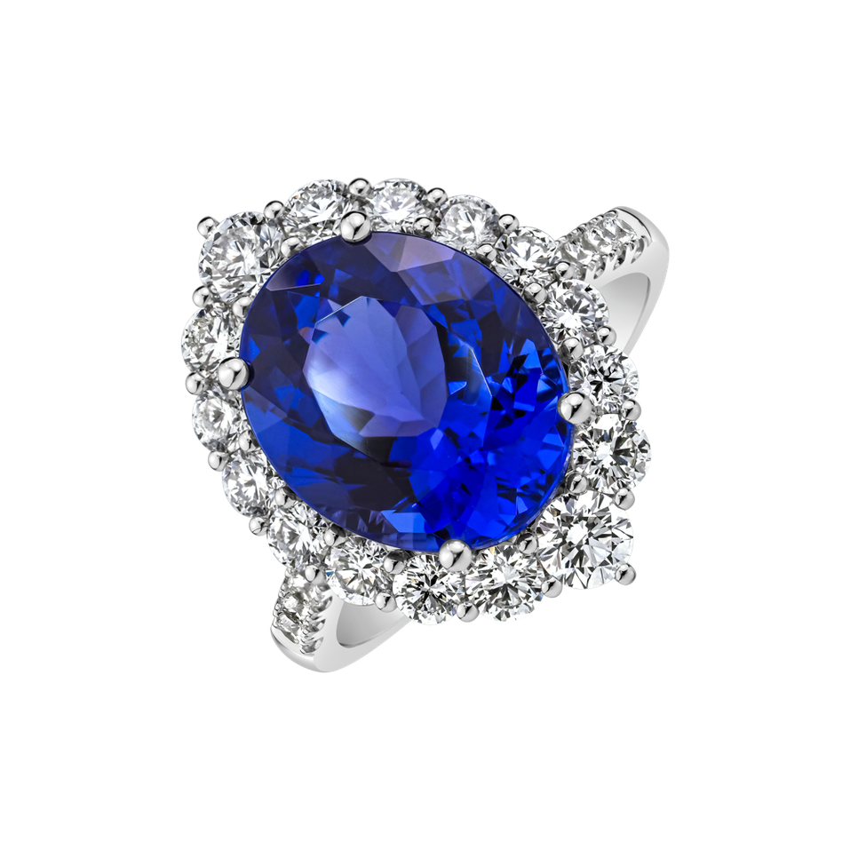 Diamond ring with Tanzanite Tanzania Treasure