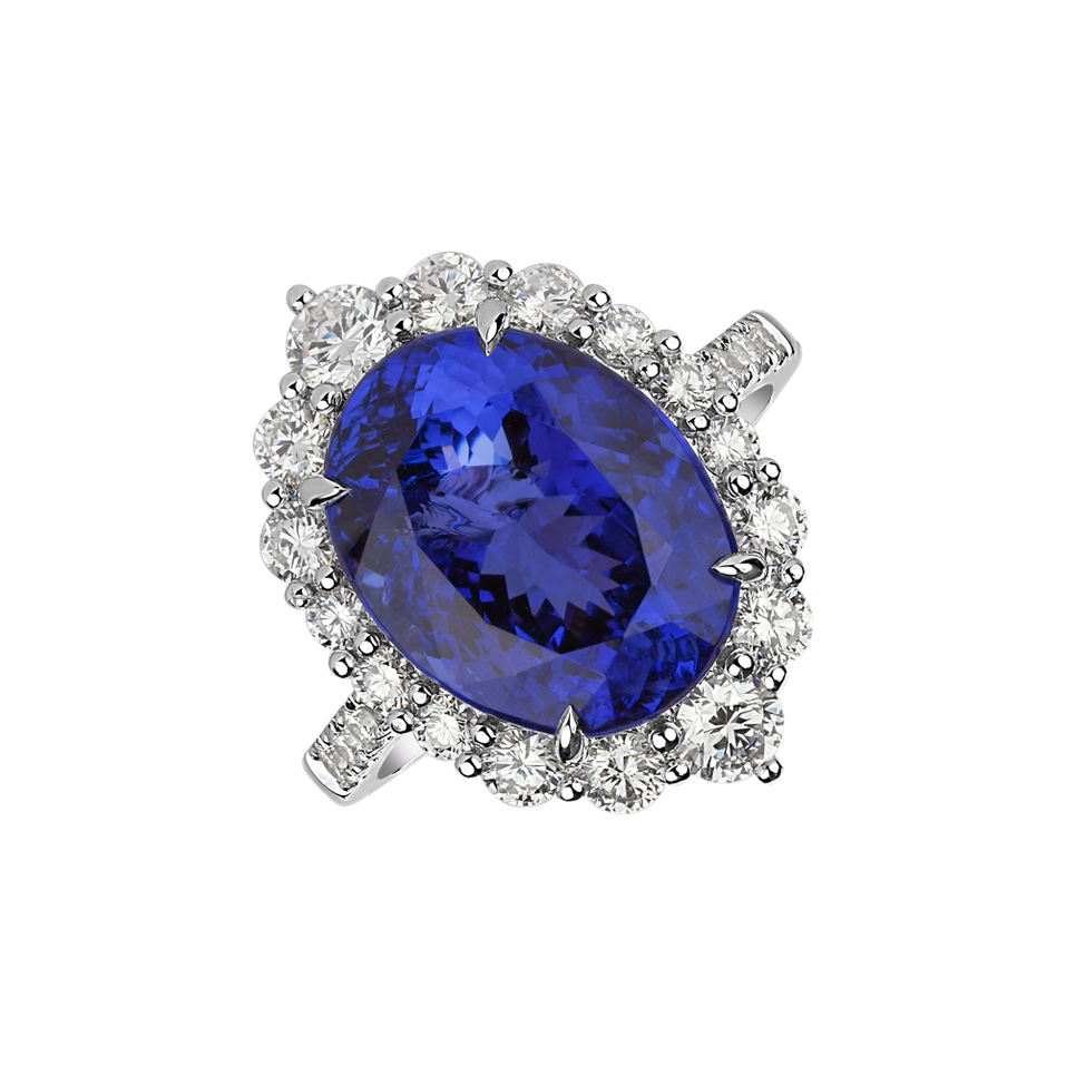 Diamond ring with Tanzanite Tanzania Treasure