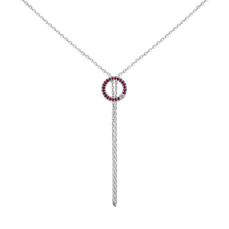 Diamond necklace with Rubies Perfect Sphere