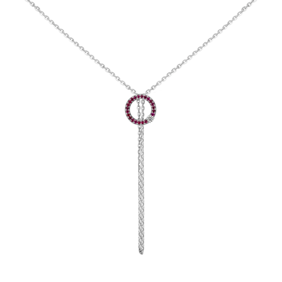 Diamond necklace with Rubies Perfect Sphere