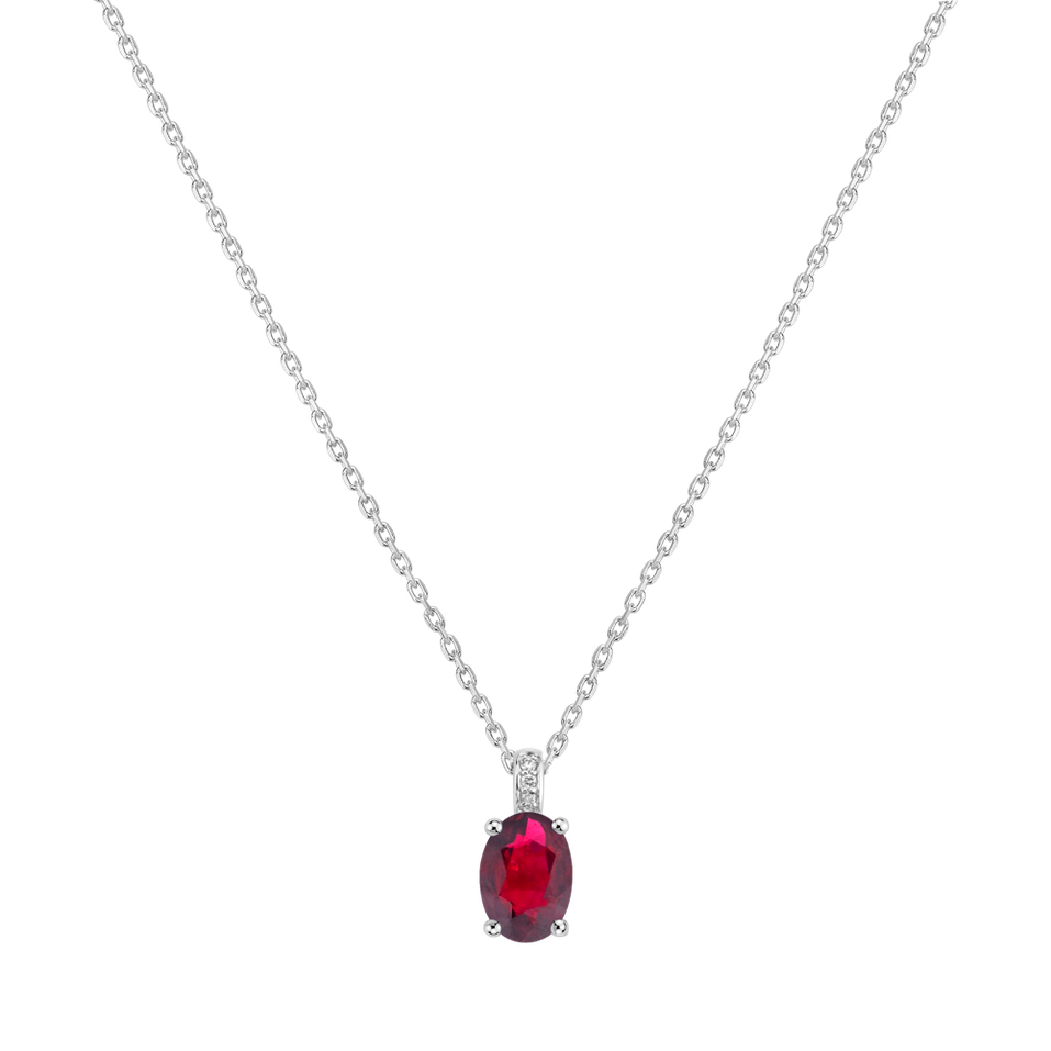 Diamond necklace with Ruby Euphemia