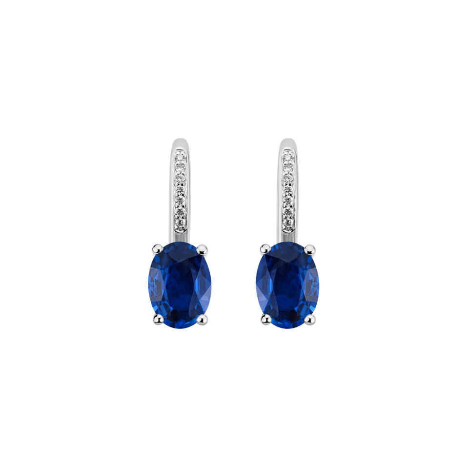 Diamond earrings with Sapphire Lucrezia