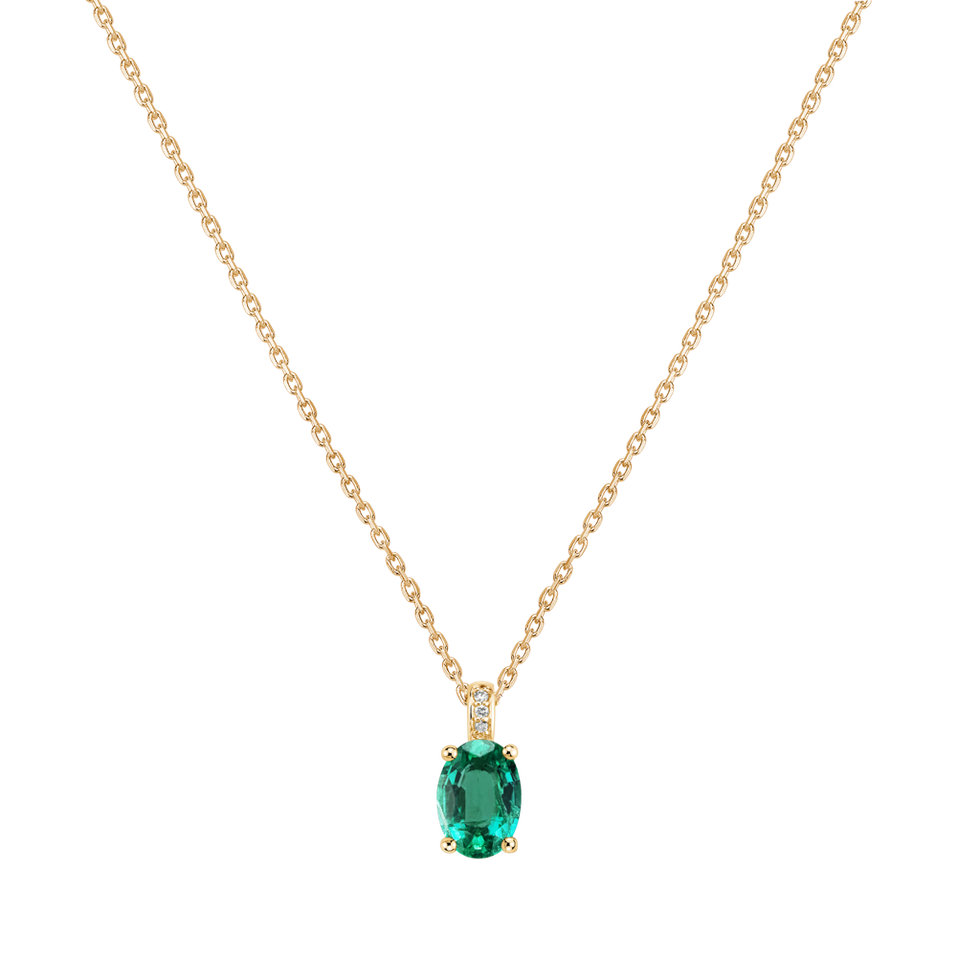 Diamond necklace with Emerald Euphemia