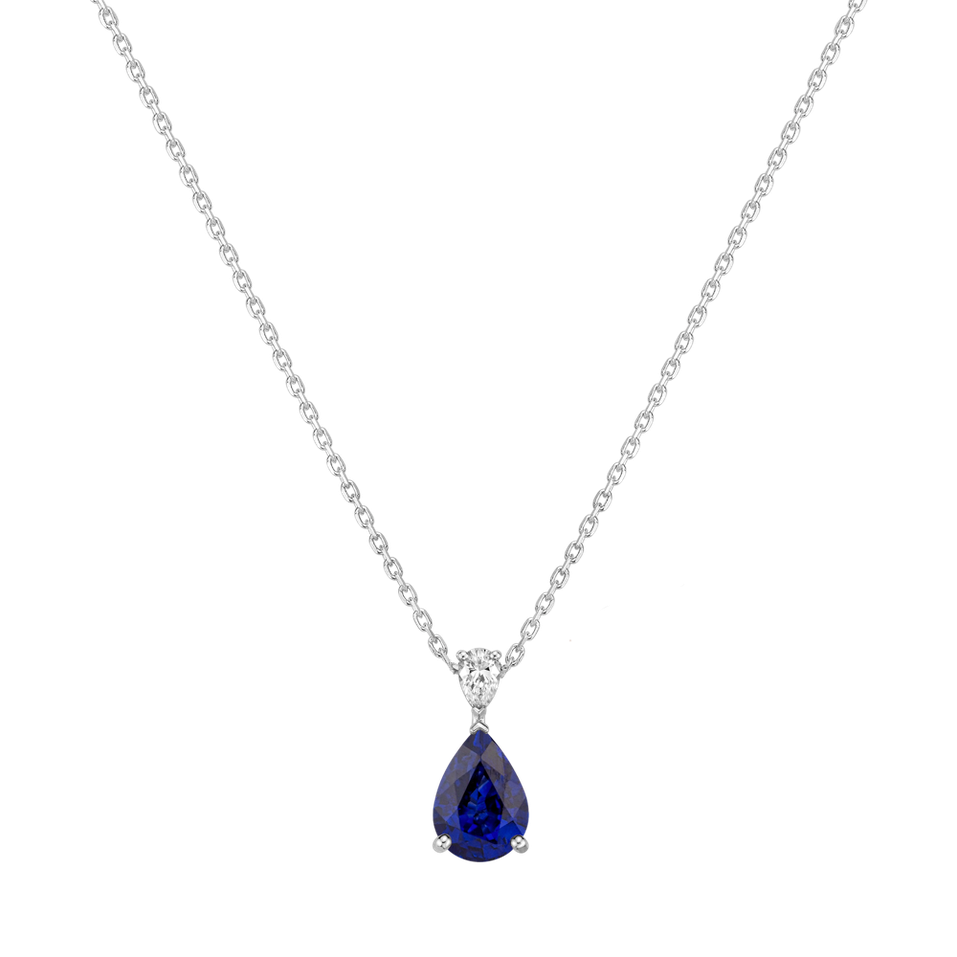 Diamond necklace with Sapphire Whispers of Avalon