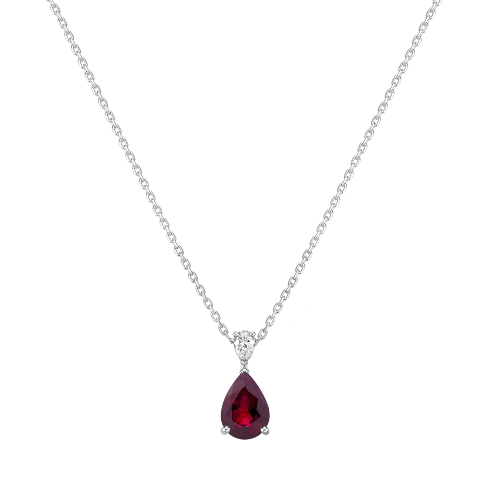 Diamond necklace with Ruby Whispers of Avalon