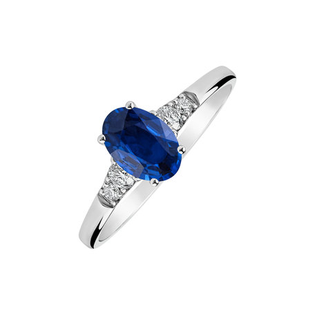 Diamond ring with Sapphire Elysandria