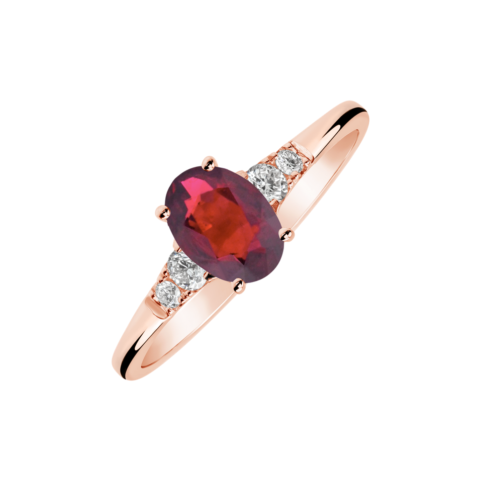 Diamond ring with Ruby Elysandria