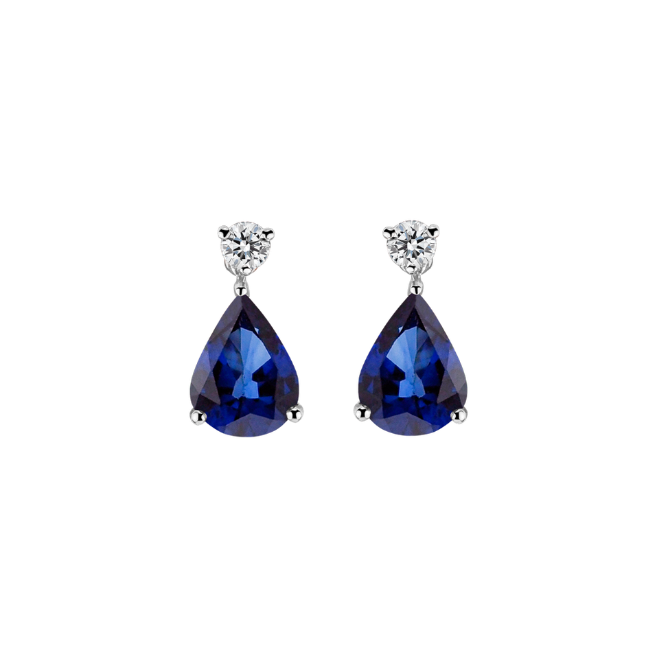 Diamond earrings with Sapphire Galatea