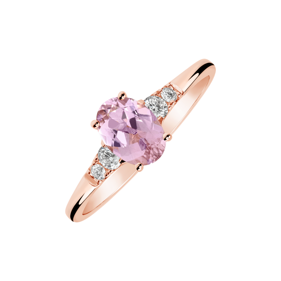 Diamond ring with Tourmaline Elysandria