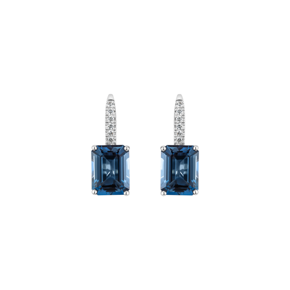 Diamond earrings with Topaz Mireth