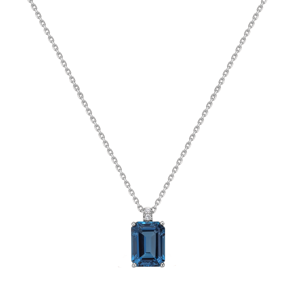 Diamond necklace with Topaz Mireth