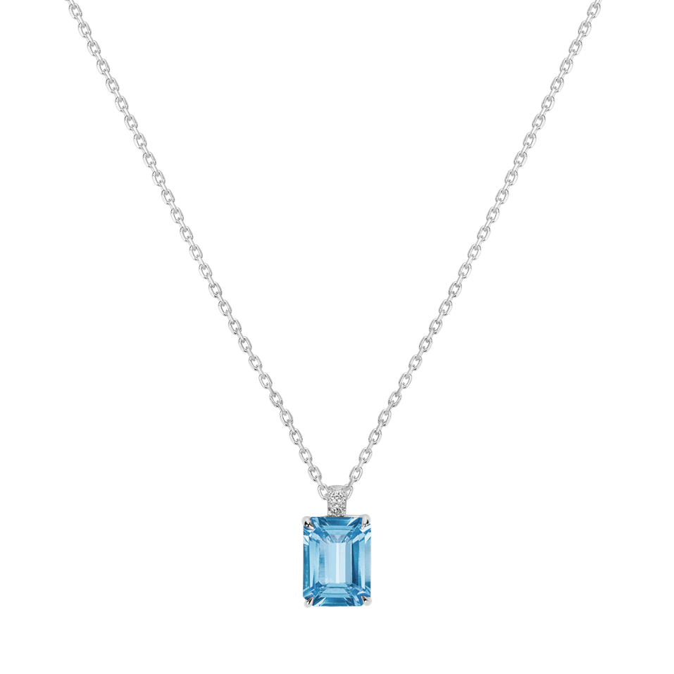 Diamond necklace with Topaz Mireth