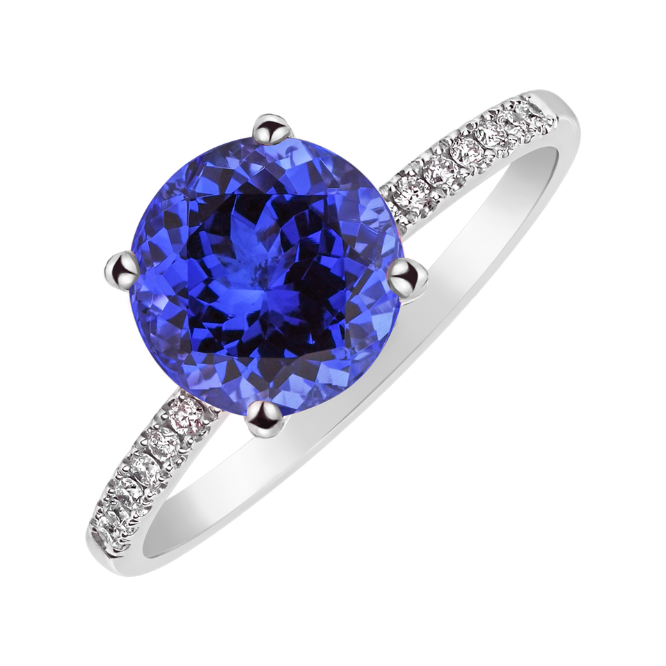 Diamond ring with Tanzanite Zorabelle