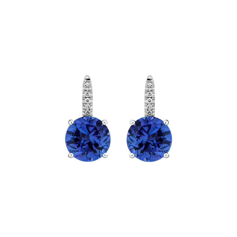 Diamond earrings with Tanzanite Zorabelle