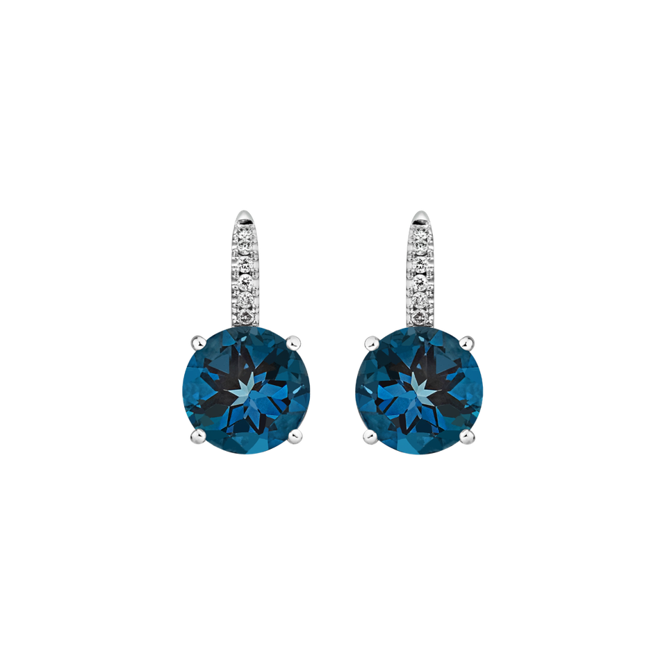 Diamond earrings with Topaz Zorabelle