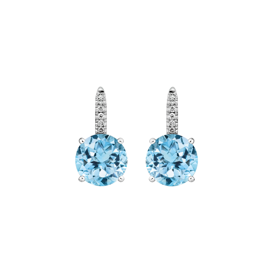 Diamond earrings with Topaz Zorabelle