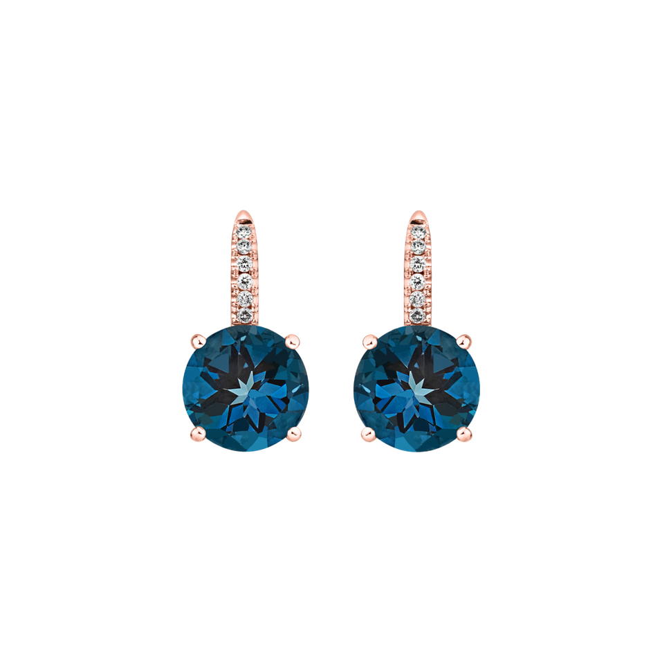 Diamond earrings with Topaz Zorabelle