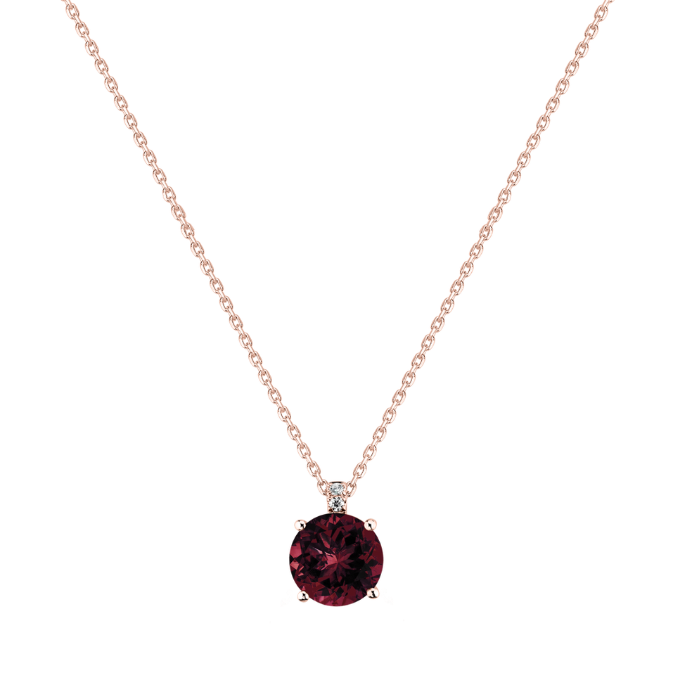 Diamond necklace with Rhodolite Zorabelle