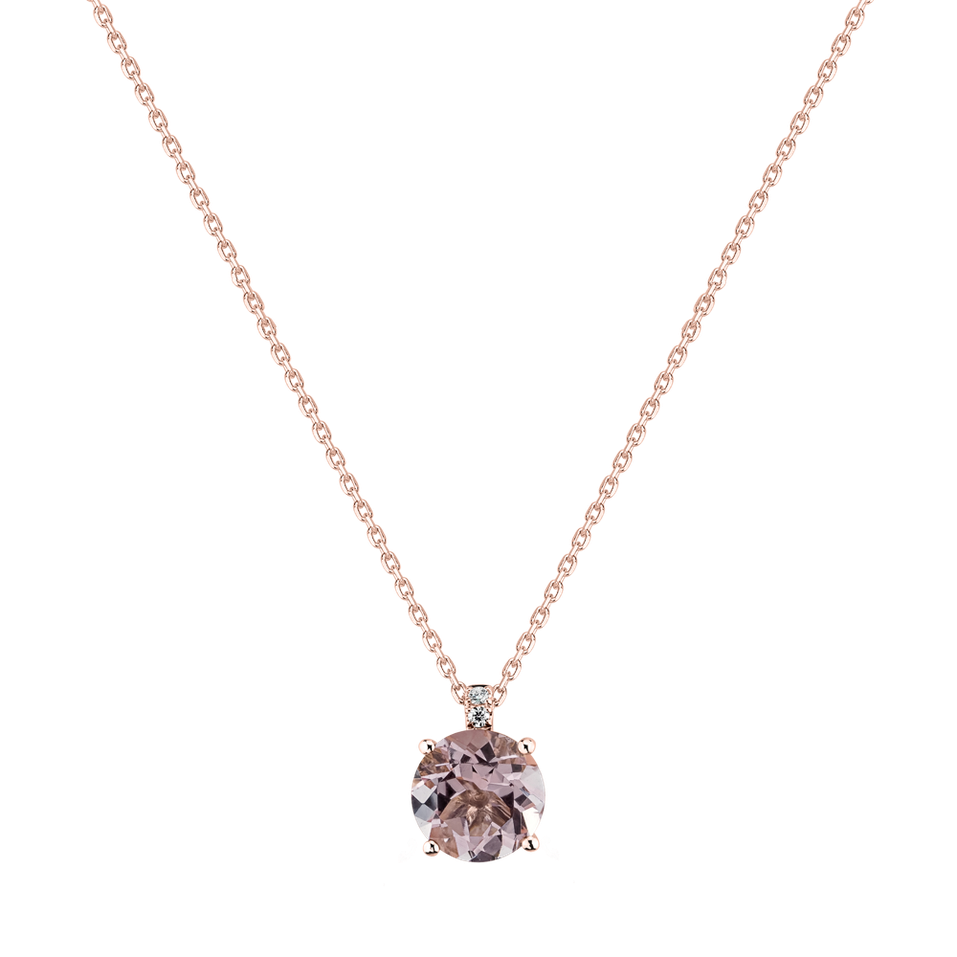 Diamond necklace with Morganite Zorabelle