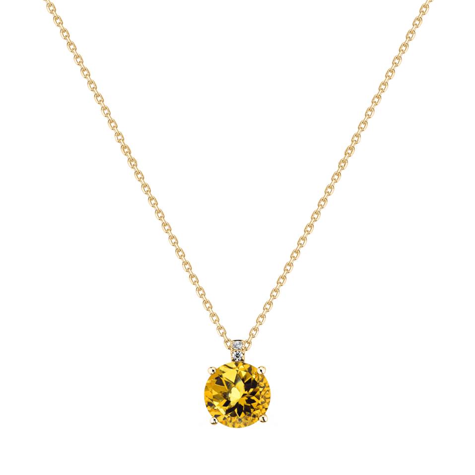 Diamond necklace with Citrine Zorabelle