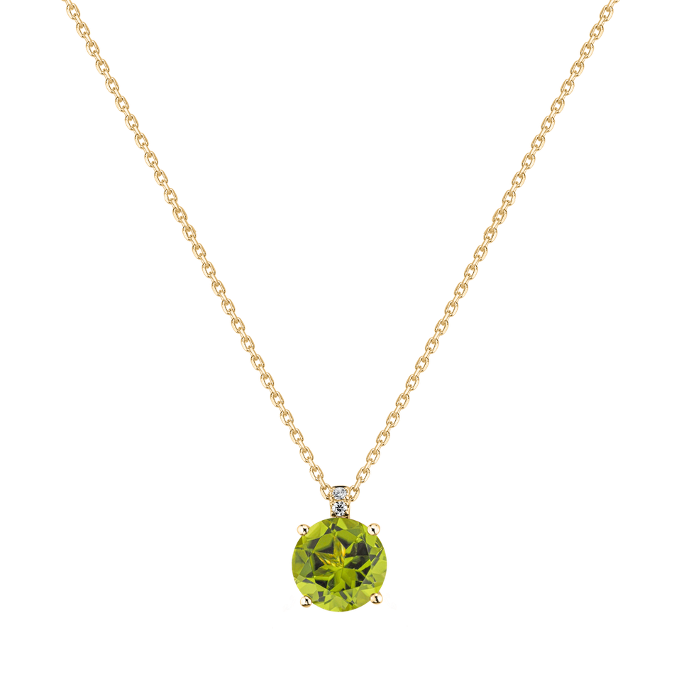 Diamond necklace with Peridot Zorabelle