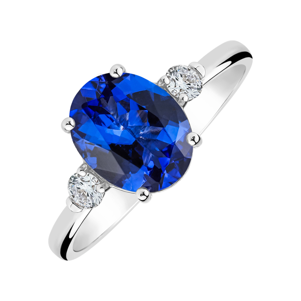 Diamond ring with Tanzanite Asuan