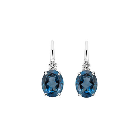 Diamond earrings with Topaz Asuan